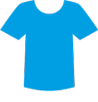 Tee shirt bleu personnalisé