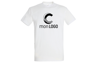 T-shirt Blanc 190g marquage 1 couleur 3
