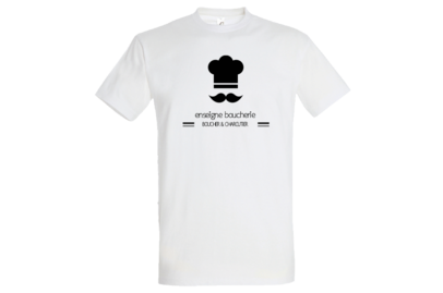 T-shirt Blanc 190g marquage 1 couleur 4