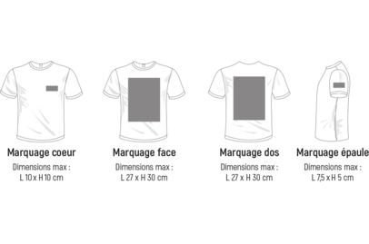 T-shirt Blanc 190g marquage 1 couleur 5
